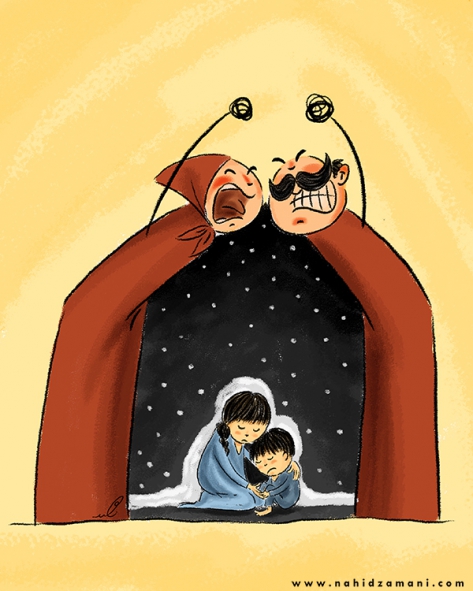 Abused children - Alcoholic parents - Gambling parents - Irresponsible parents - Parental quarrels - Family quarrels - Depressed child - Suicide in children - Insecure home - Rejection - Red - Snow - Siblings