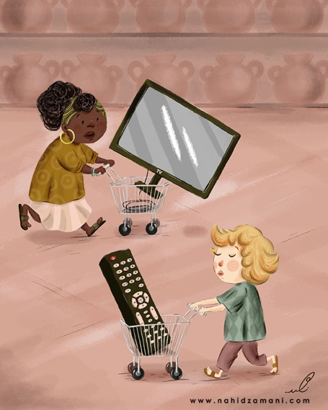 racism - Control - Control of television - Shopping - Television - Blacks - Whites - Human rights - Violence - Racial violence