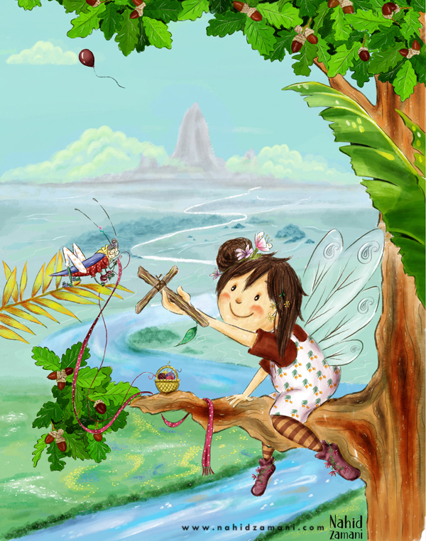 Green Jungle - Science Fiction - Children's Story - Female Illustrators - Women Artists - Forest Illustration - Landscape Illustration - Girl Illustration - Magical Illustration - Imaginary Illustration